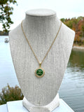 CC Classic Pendant Necklace-GREEN