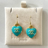 CC Heart Drop Earrings