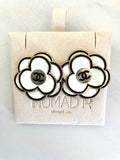CC Camelia Flower Stud Earrings