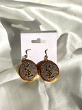 YSL Medallion Drop Earrings- GOLD