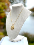 CD Medallion Pendant Necklace- GOLD