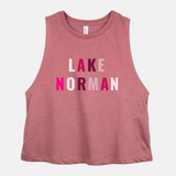 Lake Norman- PINK Cropped Tank