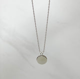 CC Pendant Classic Necklace- SILVER/WHITE