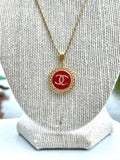CC Classic Pendant Necklace- RED