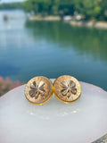 CC Shamrock Stud Earrings- GOLD