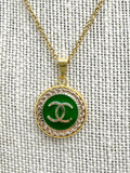 CC Classic Pendant Necklace-GREEN