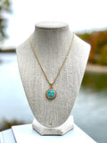 CC Classic Pendant Necklace- AQUA