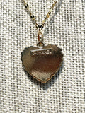 CC Halo Heart Necklace- BLACK