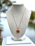 CC Classic Pendant Necklace- RED