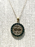 CC Rhinestone Necklace-EMERALD GREEN