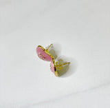 CC Candy Heart Stud Earrings- PINK