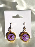 CC Small Classic Drop Earrings- PURPLE