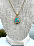 CC Classic Pendant Necklace- AQUA