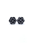 CC Black Flower Earrings
