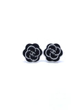 CC Black Flower Earrings