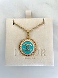 CC Classic Pendant Necklace- AQUA