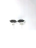 CC Black Flower Earrings