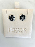 CC Black Flower Earrings