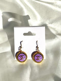 CC Small Classic Drop Earrings- PURPLE