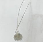 CC Pendant Classic Necklace- SILVER/WHITE
