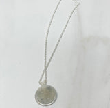 CC Pendant Classic Necklace- SILVER/WHITE