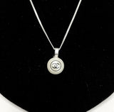 CC Faux Pearl Pendant Necklace