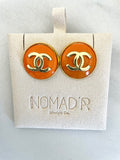 CC Large Stud Earrings- Orange
