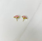 CC Candy Heart Stud Earrings- PINK