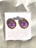 CC Small Classic Stud Earrings- PURPLE