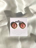 CC Small Classic Stud Earrings-PINK