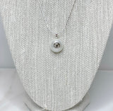 CC Sterling Silver Faux Pearl Necklace