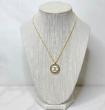 CC Halo Necklace- WHITE