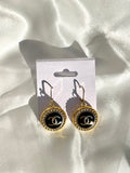 CC Large Classic Drop Earrings- Black