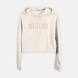 Bucket List Women's Cropped Hooded Sweatshirt