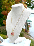 CC Classic Pendant Necklace- RED