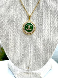 CC Classic Pendant Necklace-GREEN