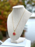 CC Classic Pendant Necklace- RED