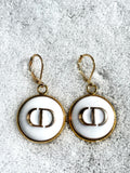 CD Classic Drop Earrings- WHITE