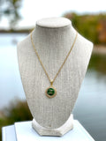 CC Classic Pendant Necklace-GREEN