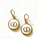 CD Classic Drop Earrings- WHITE