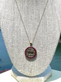 CC Rhinestone Necklace-PINK