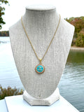CC Classic Pendant Necklace- AQUA