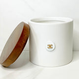 CC Inspired Wood Canister- WHITE