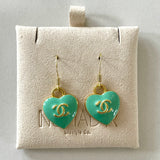 CC Heart Drop Earrings