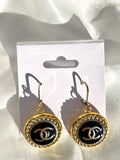 CC Large Classic Drop Earrings- Black
