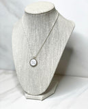 CC Pendant Classic Necklace- SILVER/WHITE