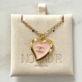 CC Heart Pendant- LIGHT PINK