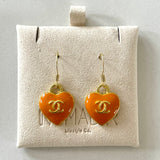 CC Heart Drop Earrings