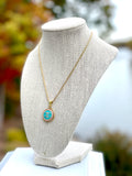 CC Classic Pendant Necklace- AQUA