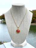 CC Shimmer Necklace- RED